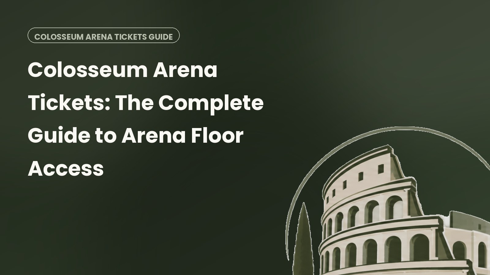 The Colosseum in Rome, home to the Arena Floor experience covered by Colosseum Arena Tickets